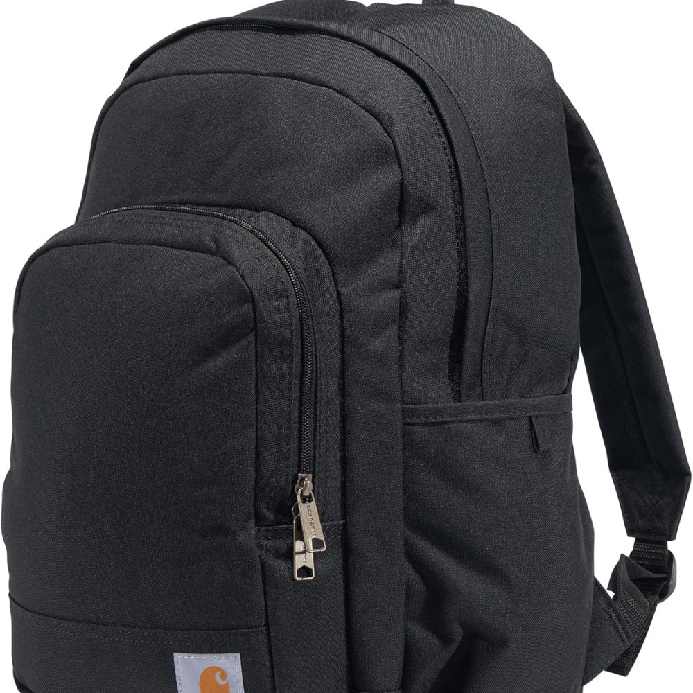 Carhartt 25L Classic Backpack, Durable Water-Resistant Pack W/ 15" Laptop Sleeve and Multiple Organizational Compartments, Black, PFAS Free